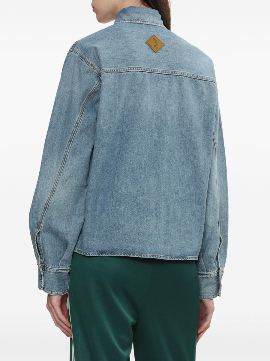 Tシャツ・カットソー HAIKURE WANDA MEDITERRANEAN BLUE (HEW06083DF127L0875 L0875) Haikure Wanda Shirt - Mediterranean Blue – GRACE Melbourne