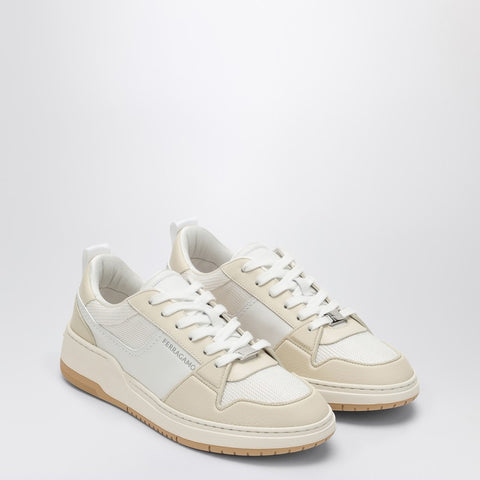Ferragamo Ferragamo Low white leather trainer