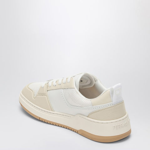 Ferragamo Ferragamo Low white leather trainer