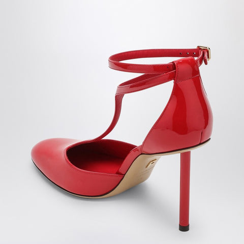 Ferragamo Ferragamo Red Pump T-strap in patent leather