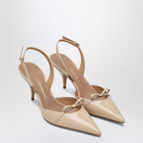 Ferragamo Ferragamo Powdery slingback with mini bow