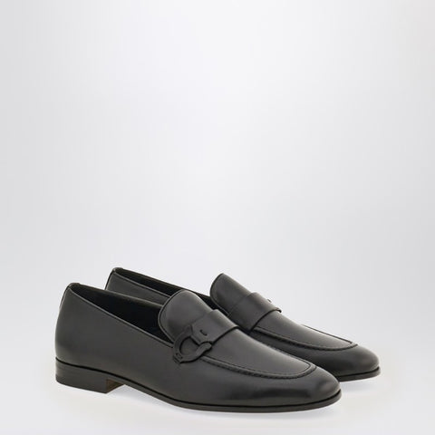 Ferragamo Ferragamo Black loafer with Gancini logo