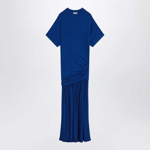 Ferragamo Ferragamo Long blue dress with draping