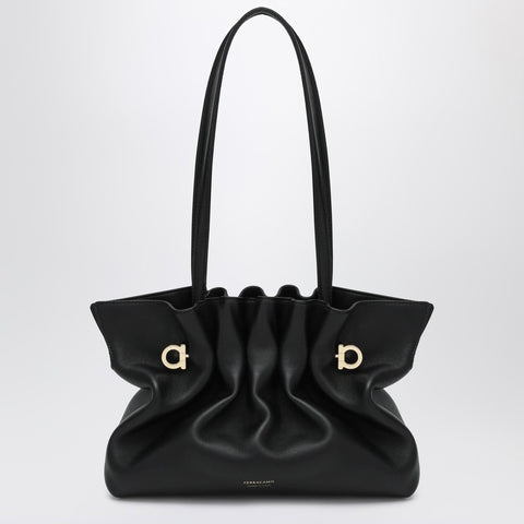 Ferragamo Ferragamo Soft-Bag Small black leather