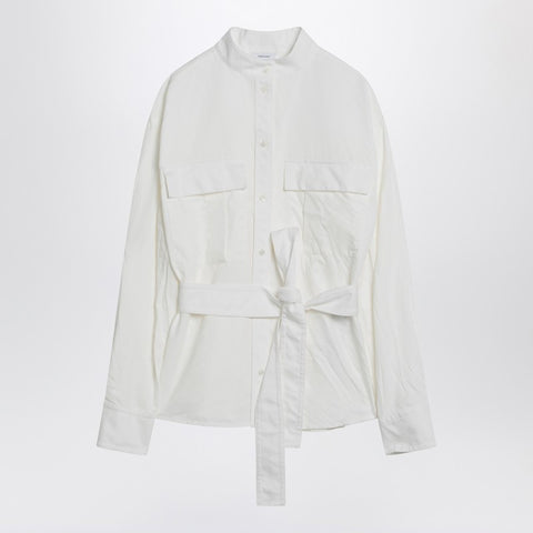 Ferragamo Ferragamo White belted shirt in cotton blend