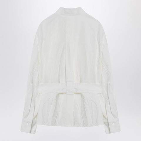 Ferragamo Ferragamo White belted shirt in cotton blend