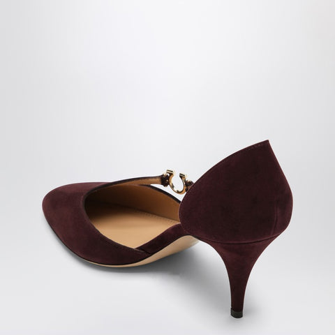 Ferragamo Ferragamo Pumps with Gancini detail Dark Barolo