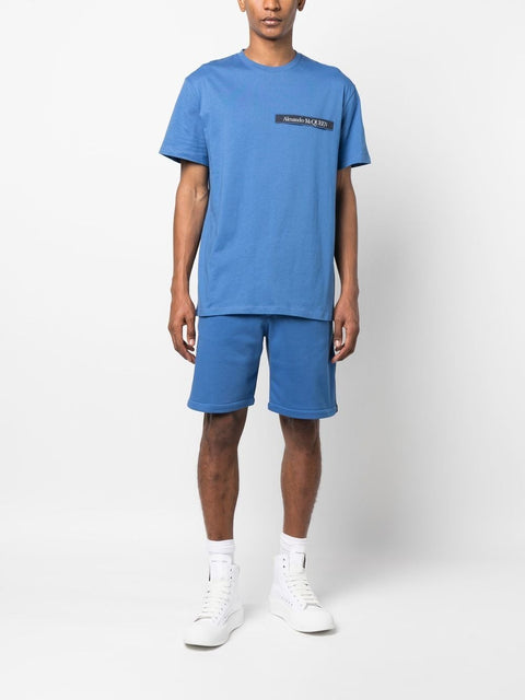 Alexander Mcqueen Alexander McQueen logo-tape jersey shorts