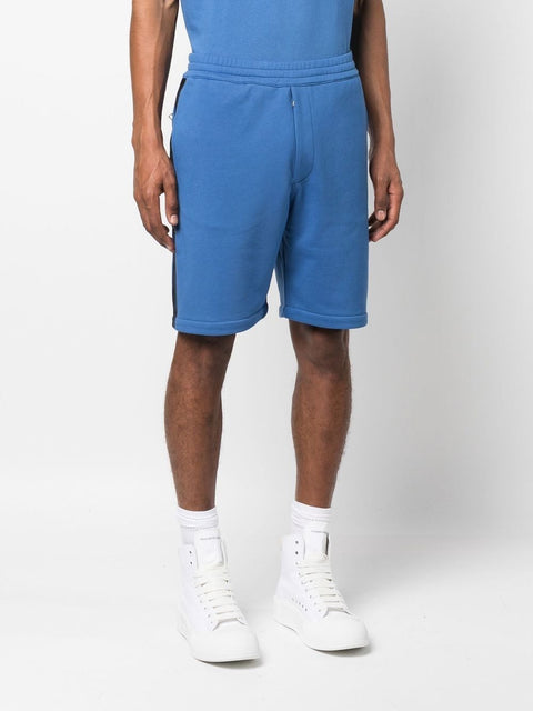Alexander Mcqueen Alexander McQueen logo-tape jersey shorts