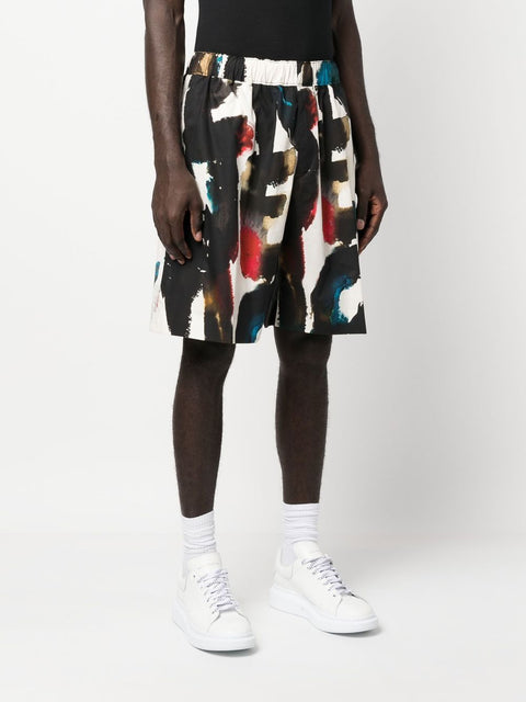 Alexander Mcqueen Alexander McQueen Straight Print Shorts