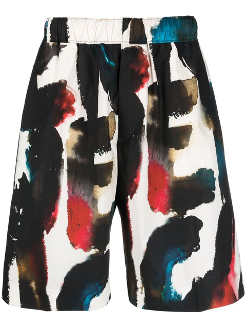 Alexander Mcqueen Alexander McQueen Straight Print Shorts