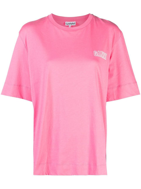 Ganni GANNI T-shirts and Polos Pink