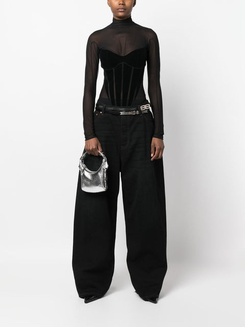 By Far Pre By Far Pre Cosmo metallic top-handle bag