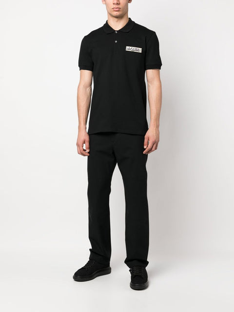 Alexander Mcqueen Alexander McQueen drawstring-hem Cotton Trousers