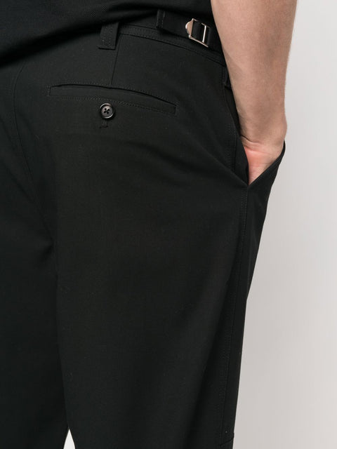 Alexander Mcqueen Alexander McQueen drawstring-hem Cotton Trousers