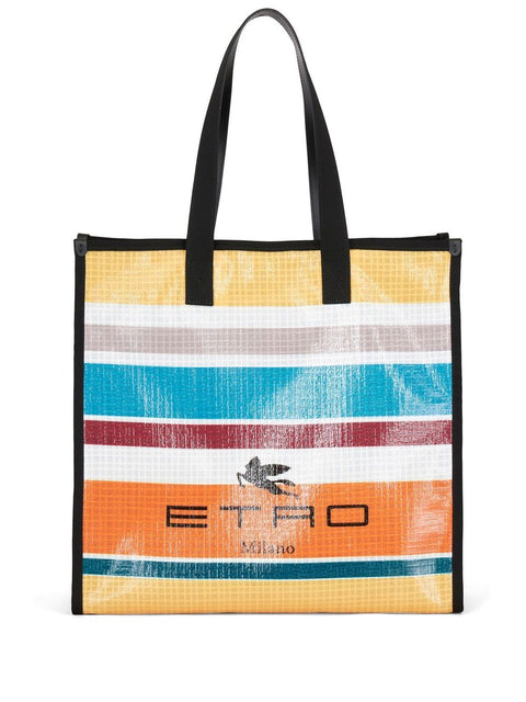 Etro Etro stripe-print tote bag