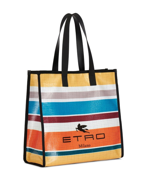 Etro Etro stripe-print tote bag