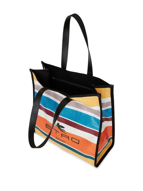 Etro Etro stripe-print tote bag