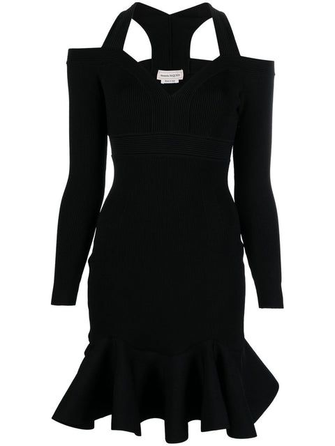 Alexander Mcqueen Alexander McQueen Short knitted dress with V-neck