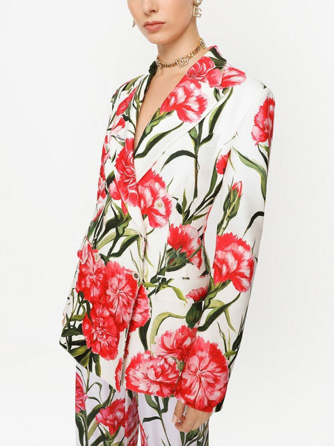 Dolce & Gabbana Dolce & Gabbana floral print double-breasted blazer