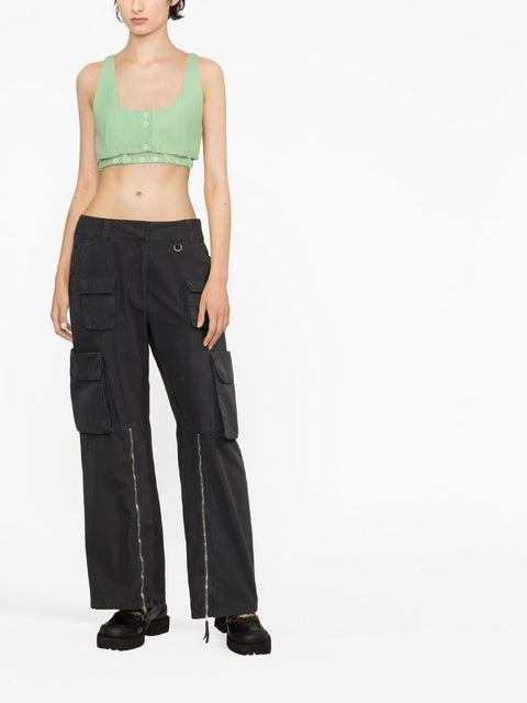 Ganni Ganni cropped tank top