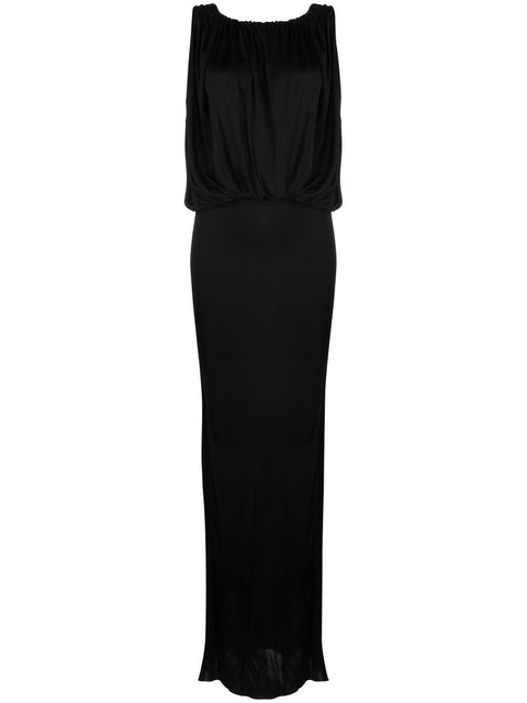 Saint Laurent Saint Laurent draped sleeveless jersey dress