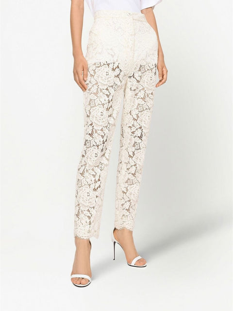 Dolce & Gabbana Dolce & Gabbana Floral lace trousers