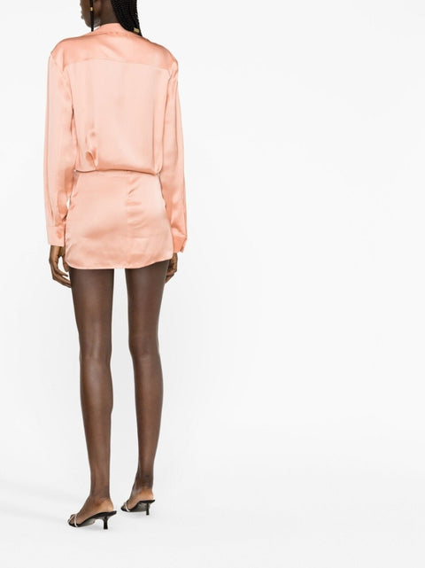 Off White Off White twist-detail shirt dress