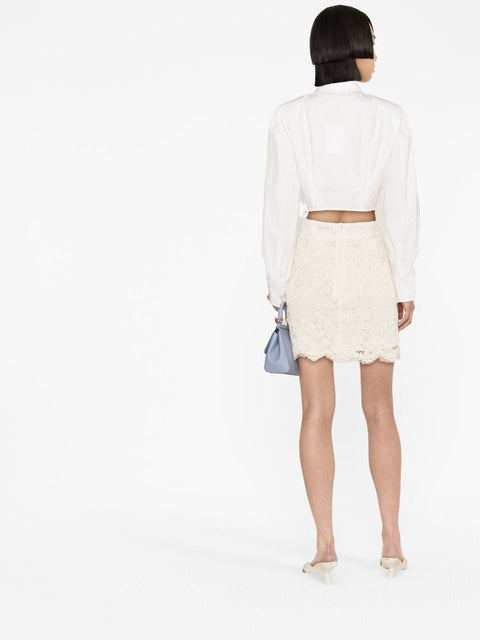 Dolce & Gabbana Dolce & Gabbana floral-lace miniskirt