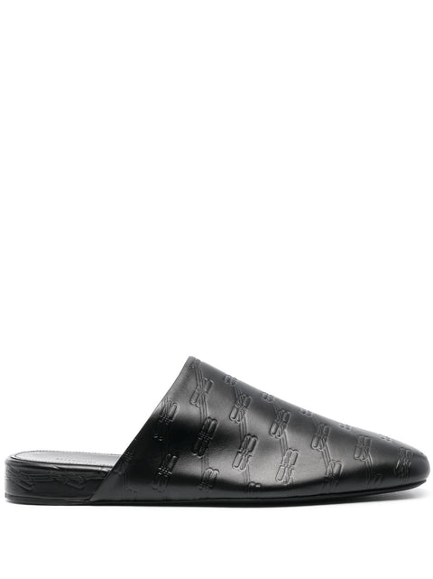 Balenciaga Balenciaga debossed-logo leather mules