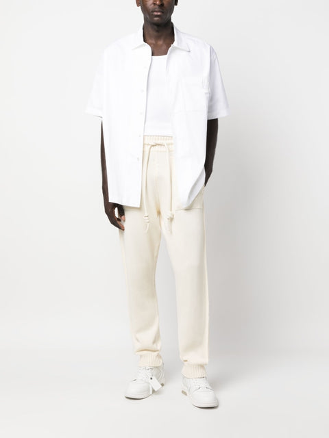 Off White Off White Diag-stripe knitted track pants