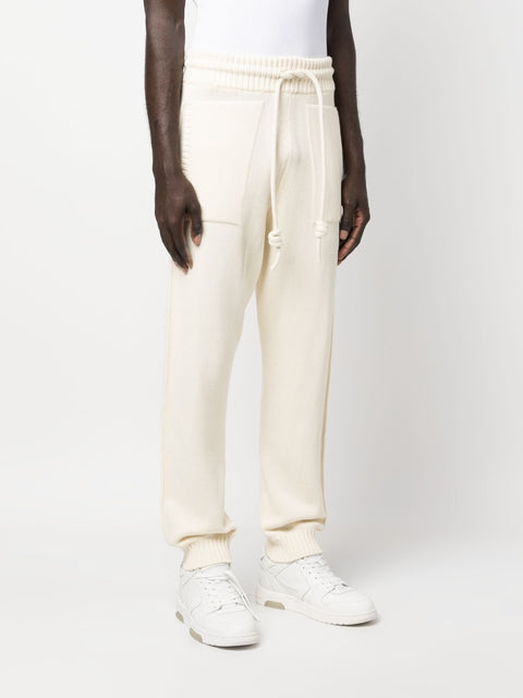 Off White Off White Diag-stripe knitted track pants