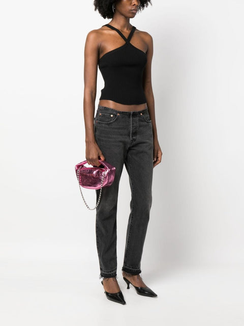 By Far By Far Metallic leather shoulder bag