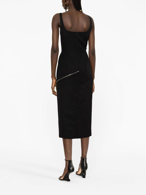 Alexander Mcqueen Alexander McQueen zip-embellished Midi Dress