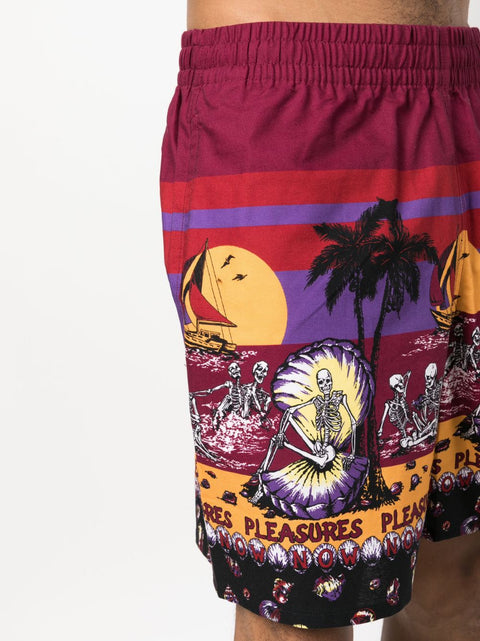 Pleasures Pleasures Shorts Bordeaux