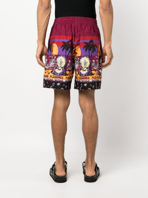 Pleasures Pleasures Shorts Bordeaux