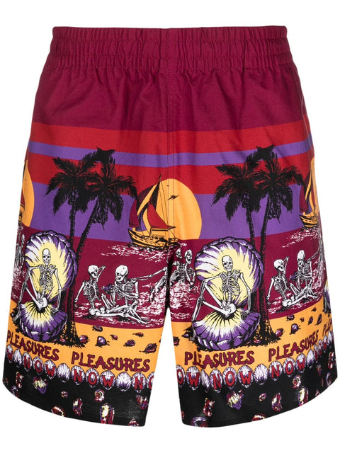 Pleasures Pleasures Shorts Bordeaux