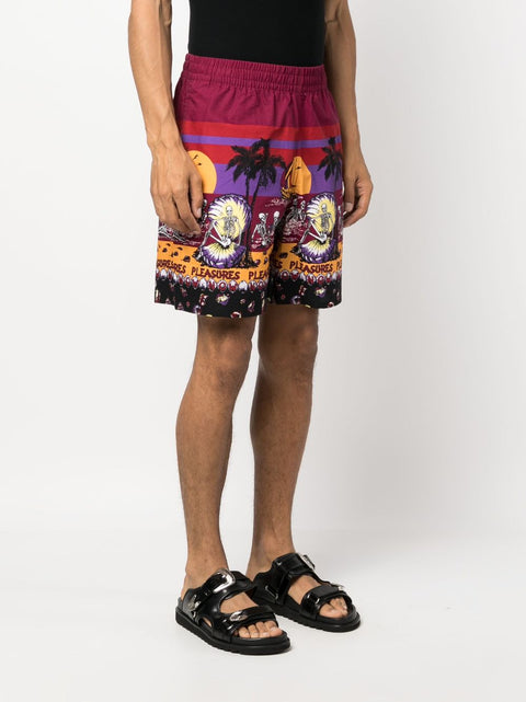 Pleasures Pleasures Shorts Bordeaux