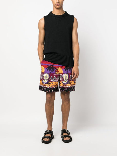 Pleasures Pleasures Shorts Bordeaux