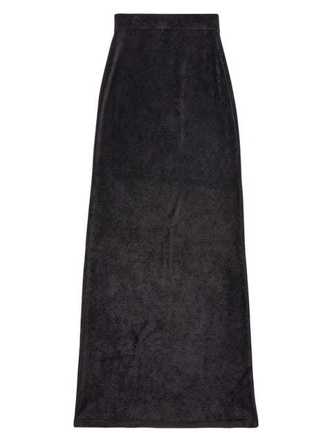 Balenciaga Balenciaga velvet-effect high-waisted skirt
