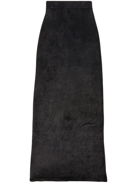 Balenciaga Balenciaga velvet-effect high-waisted skirt