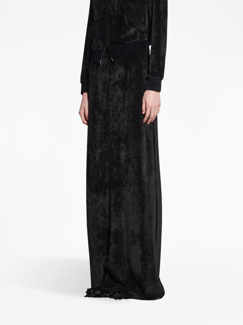 Balenciaga Balenciaga velvet-effect high-waisted skirt
