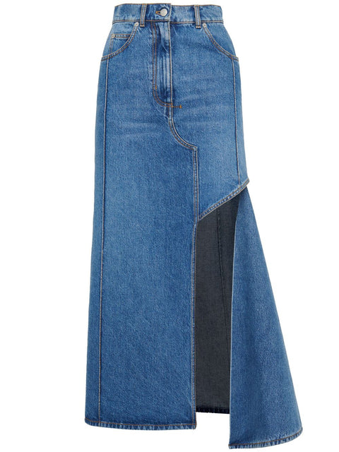 Alexander Mcqueen Alexander McQueen denim midi skirt