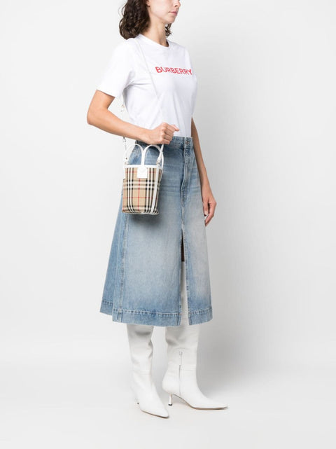 Burberry Burberry check motif mini bucket bag