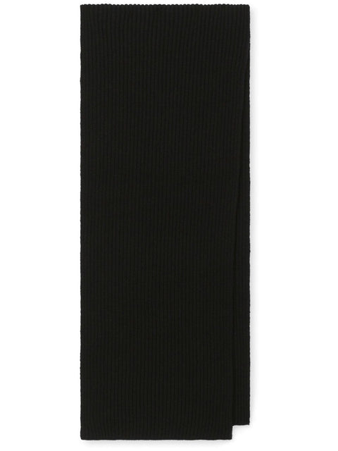 Dolce & Gabbana Dolce & Gabbana Fisherman’s rib cashmere scarf with DG logo