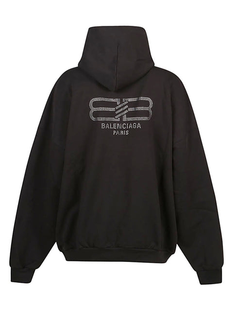 Balenciaga Balenciaga Bb strass cotton hoodie