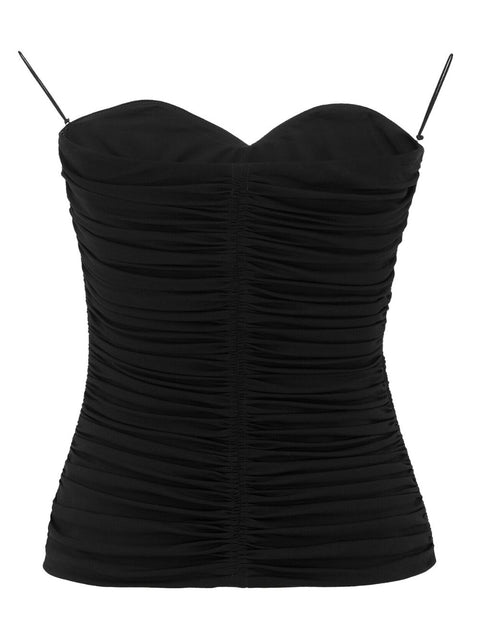 Saint Laurent Saint Laurent ruched strapless top