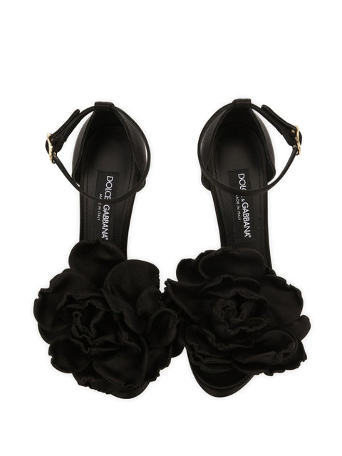 Dolce & Gabbana Dolce & Gabbana Keira 105mm flower appliqué sandals