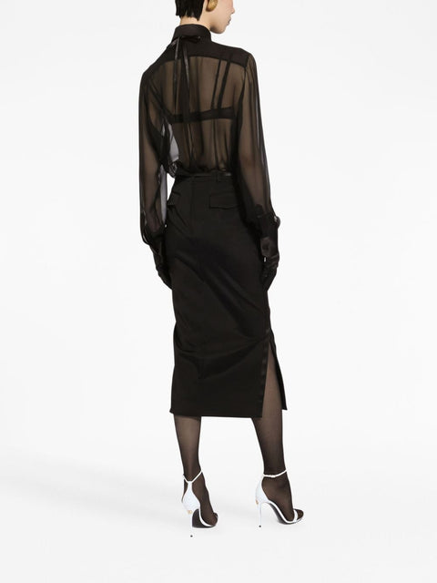Dolce & Gabbana Dolce & Gabbana Silk chiffon shirt with satin details