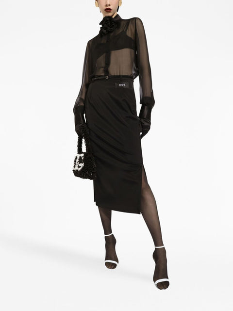 Dolce & Gabbana Dolce & Gabbana Silk chiffon shirt with satin details